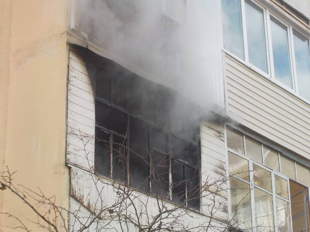 Пожар на Ульяновской. Спасен мужчина