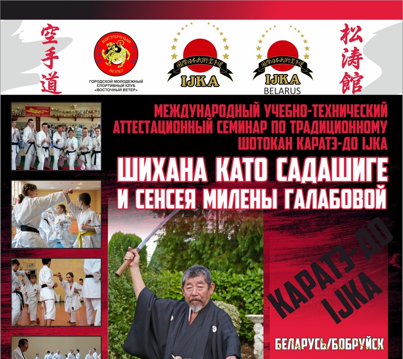 Семинар по традиционному шотокан карате-до IJKA пройдет в апреле в Бобруйске
